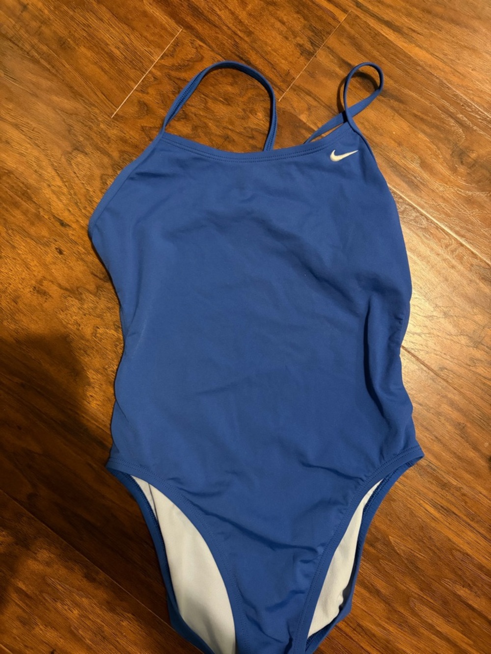 Nike Blue Slim-Strap One-Piece Swimsuit